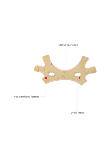 Sones Lycra Ten Rengi Nefes Alabilir Cilt Bakımı Ve Kaldırma Çift Çene Azaltma Maskesi Yüz Kemeri, Beden: M
