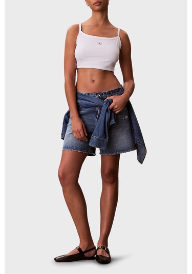 Calvin Klein Bayan Top Lv047f221g Yaf Beyaz