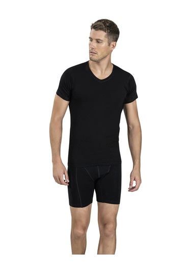 Jiber Erkek V Yaka Kısa Kol Atlet Fanila 112 - 3 Adet 001
