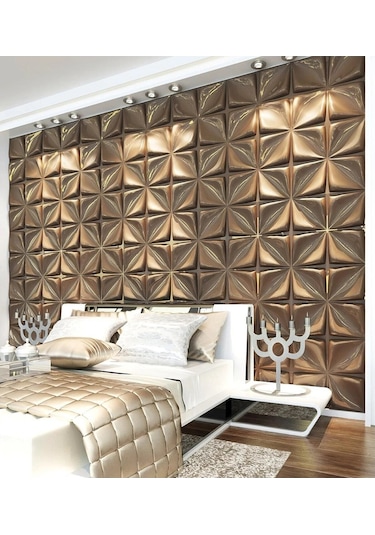 3 Boyutlu Boyanabilir Pvc Duvar Paneli Elegance 50-50 Cm 4 Adet-1 Metrekare