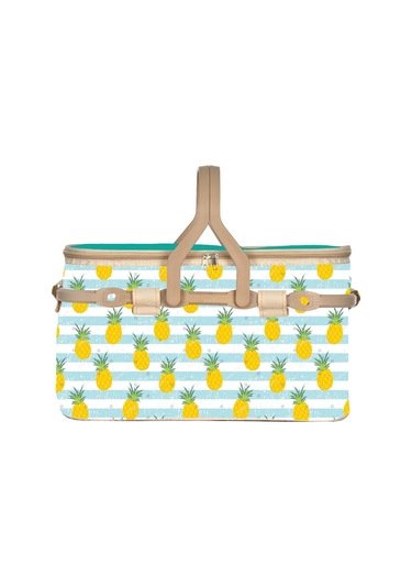 25 Lt Piknik Sepeti 1072 Picnic Bag Yeşil - Sarı