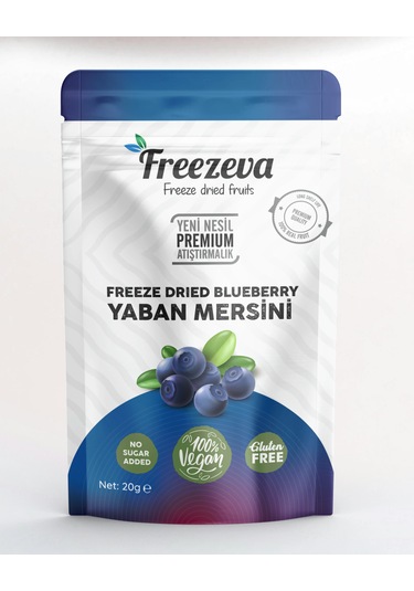 Freezeva 3'lü Paket Dondurularak Kurutulmuş Yaban Mersini Freeze Dried Yaban Mersini 3x20 Gr 20 G