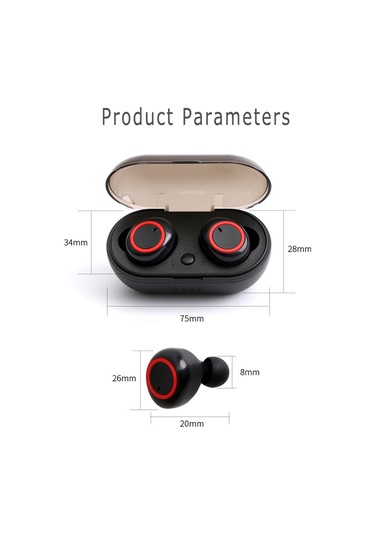 Samdoo Y50 Bluetooth 5.0 Tws Kulaklık, Dokunmatik Kontrol, Gürültü Azaltıcı Mikrofon, 450mah Şarj Kutusu, Siyah