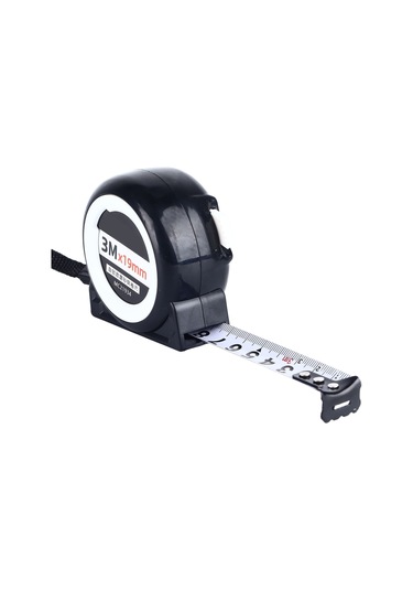 Skycity Otomatik Kilitleme Özelliği İle 3m X 19mm Hassas Ölçüm Şeridi, Pürüzlü Çelik Yapı, Kayıp Olmayan Ölçü, Taşınabilir Abs Kasa