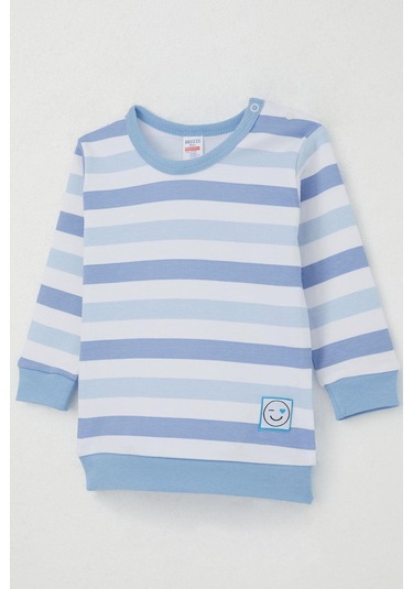 Breeze Erkek Bebek Pijama Takımı Omuzdan Patlı Sevgi Temalı Emoji Armalı 4 Ay-1 Yaş, Karışık Renk Karışık Renk