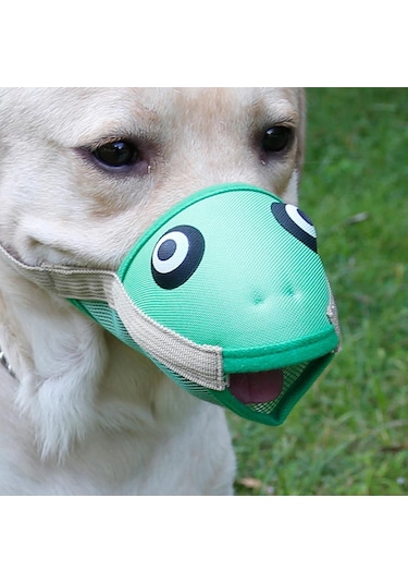 Homyl Pet Köpek Namlu Ayarlanabilir Ağız Maskesi Anti L-yeşil
