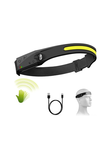 Yifomall Şarj Edilebilir Koşu Lambası - 350 Lümen Parlaklık, Ipx4 Su Geçirmez, 1200mah Pil Siyah