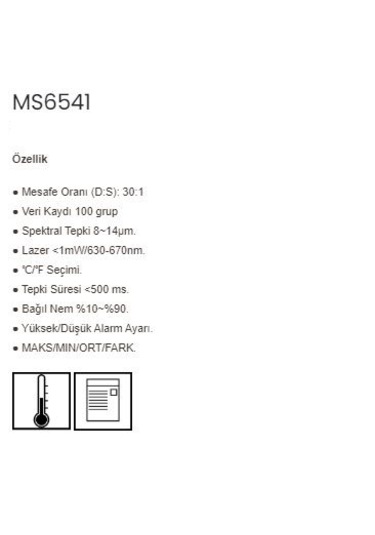 Mastech Ms6541 Infrared Termometre