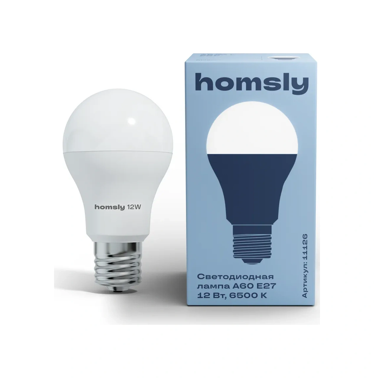 Homsly Led Lamba A60 E27 12w, 6500k 293922847