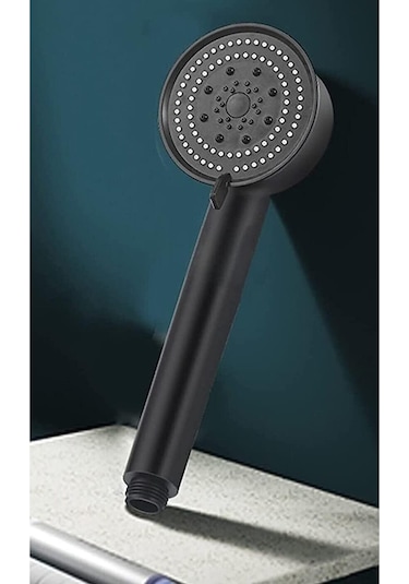 Turbo Duş Başlığı, Yüksek Basınçlı El Duşu, 5 Fonksiyonlu Duş Başlığı Siyah