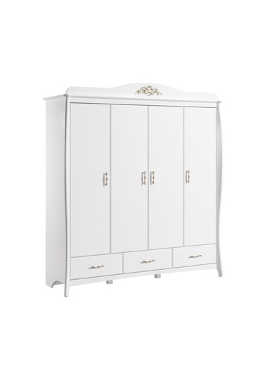 Meltem Kids Prestij Beyaz Genç Odası Dört Kapılı Dolap