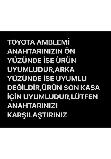 Toyota Chr C-hr Camry Corolla Cross Prius Prado Rav4 Hilux Uyumlu Anahtar Kılıf 2.resime Bakınız