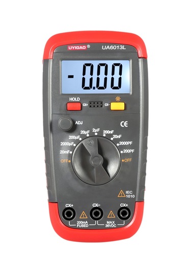 Springsun Profesyonel Kablolar Ve Anahtarlar İçin Yoğun Ölçüm Aralığına Sahip Yüksek Doğruluklu Dijital Kapasite Ölçer Pil Dahil Değil Kırmızı