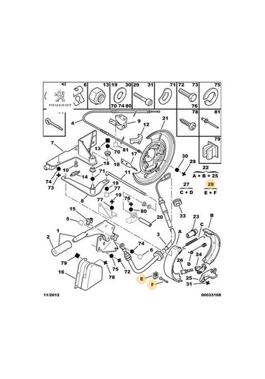 Arka Fren Çivi Takimi Boxer 02-06 Peugeot 4308.67