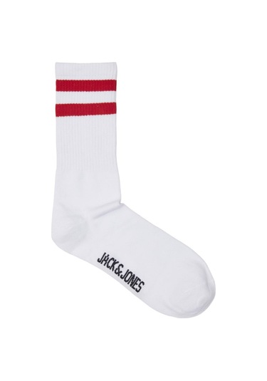 Jack & Jones Jackayden Tennis Sock Erkek Çorap-27393 - Kırmızı Beyaz - Kırmızı