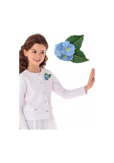 Clayfairy Ortanca Çiçeği Broş" 237562692 Açık Mavi