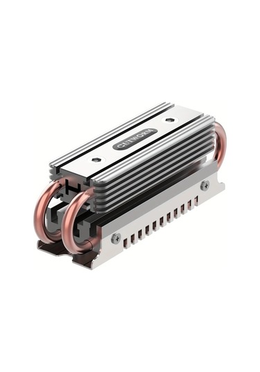 Boatshop1 Gri M2 Nvme 2280 Ssd Alüminyum Soğutucu Çift Bakır Isı Borusu Çift Katmanlı Kanatçık Silikon Ped Pcıe Sata Ssd