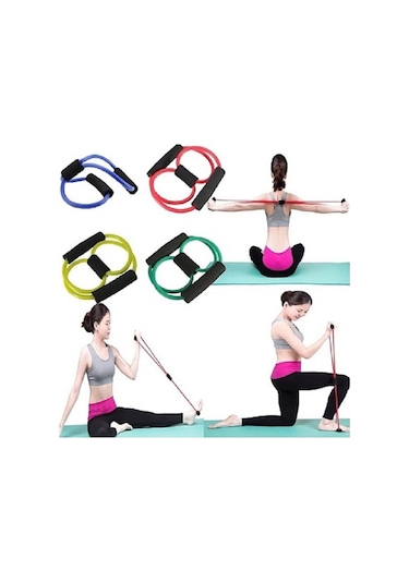 Pilates, Egzersiz Direnç Lastiği Renk Seçenekli Siyah