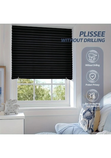 Elmpaly Yarım Gölge Basit Fon Perdesi Güneşlik Işık Koruması Ofis Yatak Odası Gri M 60x180 Cm Açık Gri