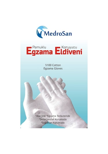 Medrosan Pamuklu Egzama Eldiveni 3 Çift