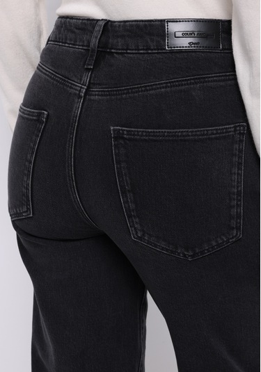 Colins Straight Fit Yüksel Bel Düz Paça Kadın Siyah Jean Pantolon Cl1076565 Q1.v1 Dn43755 Denim