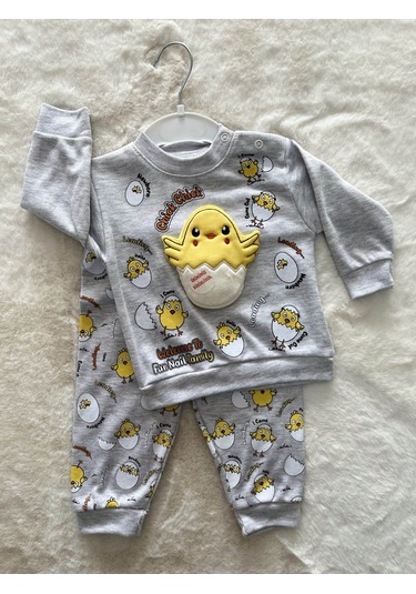 Düdüklü Civciv İkili Takım Gri