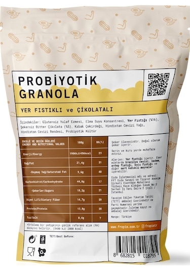 Fropie Yer Fıstığı & Çikolata Probiyotik Granola 3 x 200 G