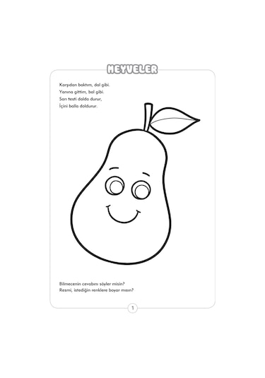 Meyveler Boyama 3-4 Yaş - Limonkids