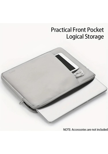 Topnotch 13/13.3/14 Inç Siyah Sentetik Deri Dizüstü Bilgisayar Kılıfı Cep Kartlık Siyah