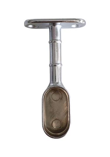 Oval Ayaklı Kapalı Askı Borusu Flanşı Mobilya Oval Boru Flanşı İç Ölçüleri En:15mm Boy:25mm 4 Adet Krom