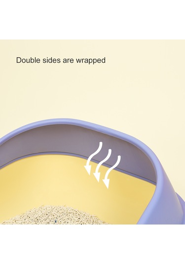 Vkemall Yeşil Küçük Boy Kedi Kumu Sandığı - Pp Malzeme - 447x334x189mm