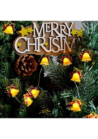 Dancemonkey 5 M 50 Işıklar Noel Ağacı Dekorasyon Işık Dize Noel Çan Şenlikli Atmosfer Işık Dize Akülü, Renkli Led Çok Renkli