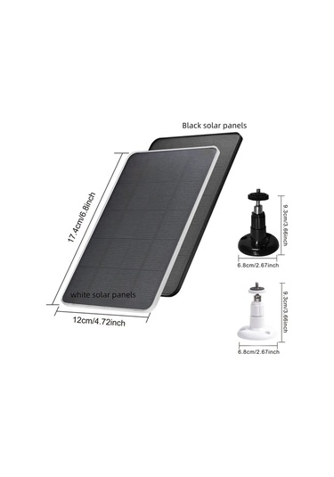 Xuweiwei Taşınabilir Güneş Şarj Paneli Kiti 3 Parça Beyaz Dış Mekan Kamera Fan Usb Type C Uyumlu