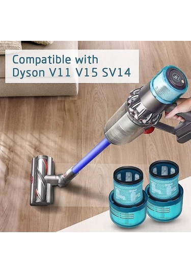 Geeroyoo Şarjlı Çubuk Süpürgeler İçin Yıkanabilir Hepa Filtre - Uzun Ömürlü Siklon Toz Alerjisi Süpürge Parçaları