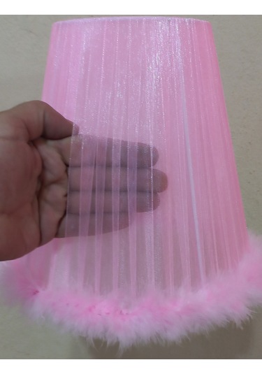 N-45 Pembe Organze Yatak Odası Çocuk Ve Bebek Odası Avize Pembe Pembe