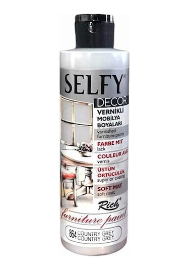 Rich Selfy Decor Vernikli Boya Country Gri 240Cc