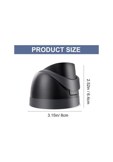 Geeroyoo Sıcak/soğuk İçecekler İçin防漏 Pp Materyal Su Bardakı Değişim Kapak 16/24/32/40 Oz Uyumlu, Tek Tuş Açılış, Siyah Siyah