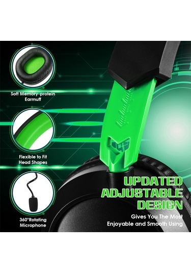 Leezsing Kotıon Each G3100 Profesyonel Oyun Kulaklığı - 40mm Dinamik Sürücü, 360 Döner Mikrofon, Ps5/ps4/switch Uyumlu