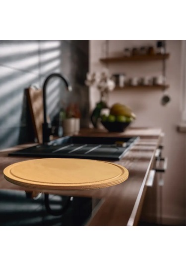 Dr.maya Pizza Sunum Ve Kesme Tahtası Ahşap Servis Tepsi Sunumluk, Pratik Ve Şık Tasarım Meşe Ağacı Meşe Ağacı