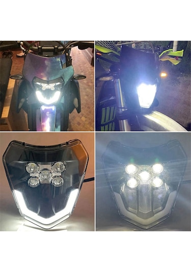 Kangfufeng Ktm Exc Xc Xcf Xcw Xcf Sx Sxf Sxs 125 İçin Motosiklet Led Far