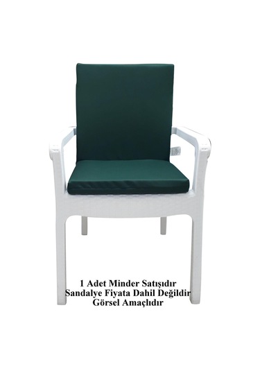 Mirzade 6 Adet Elit Su Geçirmez Yüksek Arkalı Minder-koyu Yeşil