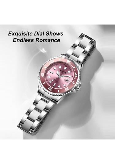 Leezsing Wlısth S526 Aşk Çifti Kol Saati - Gece Görüşlü, Su Geçirmez, Paslanmaz Çelik Bileklik Erkek Yeşil Çok Renkli