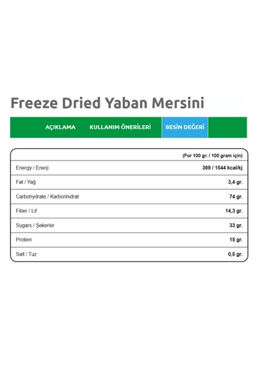 Freezeva 3'lü Paket Dondurularak Kurutulmuş Yaban Mersini Freeze Dried Yaban Mersini 3x20 Gr 20 G
