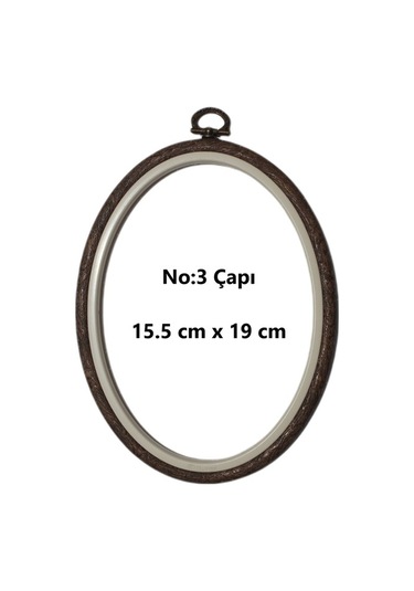 Nurge Ahşap Görünümlü Pano Kasnak Oval (Numara Seçenekli)