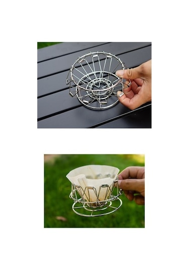 Metabagua Kahve Filtresi Konisi Pour Over Kahve Damlatıcı Stand Tutucu Altın M3nbhh Çok Renkli