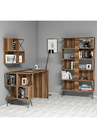 Variant Extra Raflı Çalışma Masası Ve Kitaplık Takımı