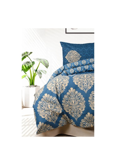 Aytunç Sultan %100 Pamuklu Tek Kişilik Nevresim Takımı 160x22... Lacivert