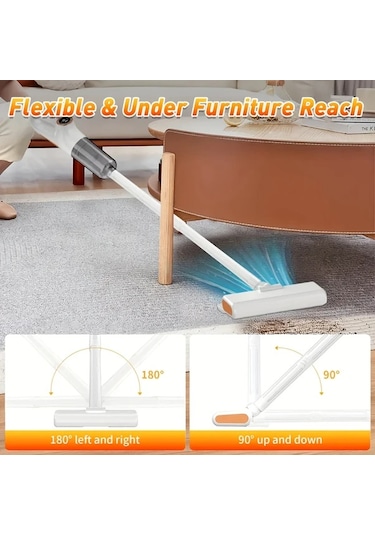 Fochsia White 6000pa Güçlü Emişli Elektrikli Süpürge 3 2000mah Lityum Pil Ön Temizleme Paspas Tüm Zemin Halı Koltuk Araç İçi Ofis Taşınabilir