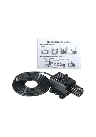 Decdeal Ultra Sessiz Mini Dc12v 6 W Fırçasız Su Pompası