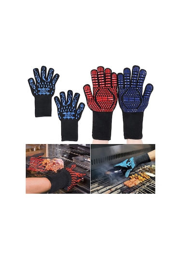 Barbekü Eldivenleri Izgara Eldivenleri Black Style2 Black Style2